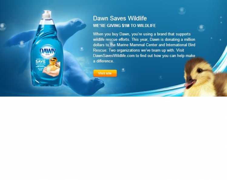 Dawn Saves Wildlife campaign graphic