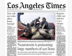 LA Times Front Page Domoic Acid Sea Lions