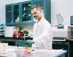 Carlos Rios in the lab