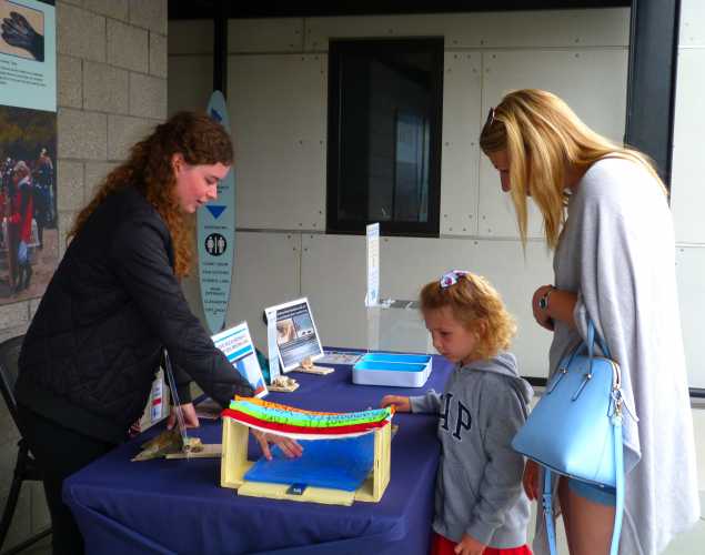 Youth Crew Climate Change Interpreter talks with guests