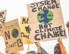 young climate change protestors